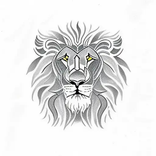 Lion With Leo Zodiac Signs