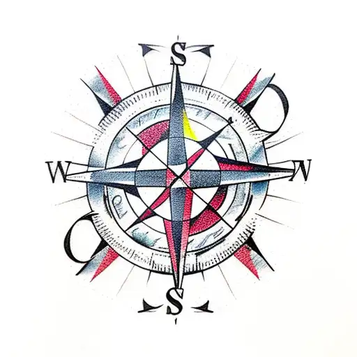 Cracked Glass Compass