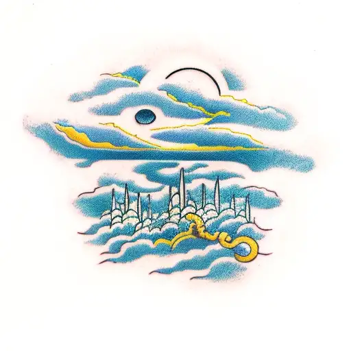 A Powerful Thunderstorm Brewing Over A Dense Forest