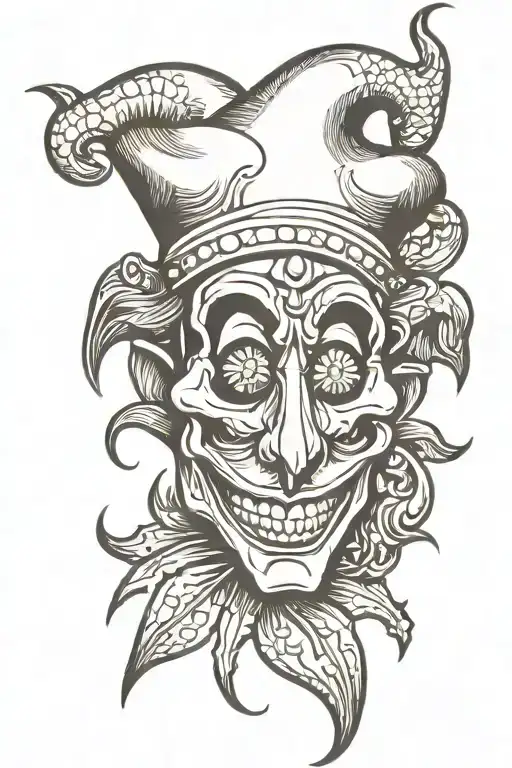 Jester With A Skull Face Incorporated