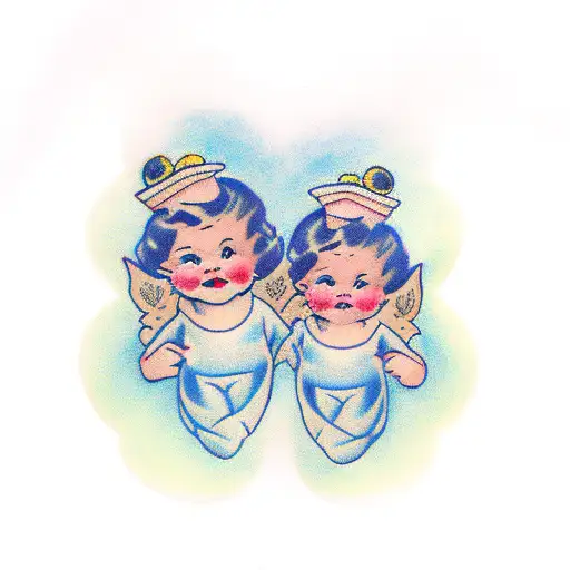 Mom Holding Twins With Violets Around Them