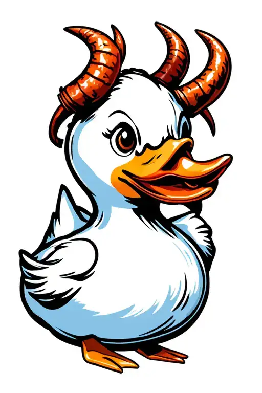 Devil Horns Rubber Duck