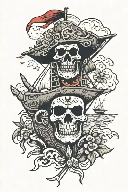 Pirate Tiki Beach Boat