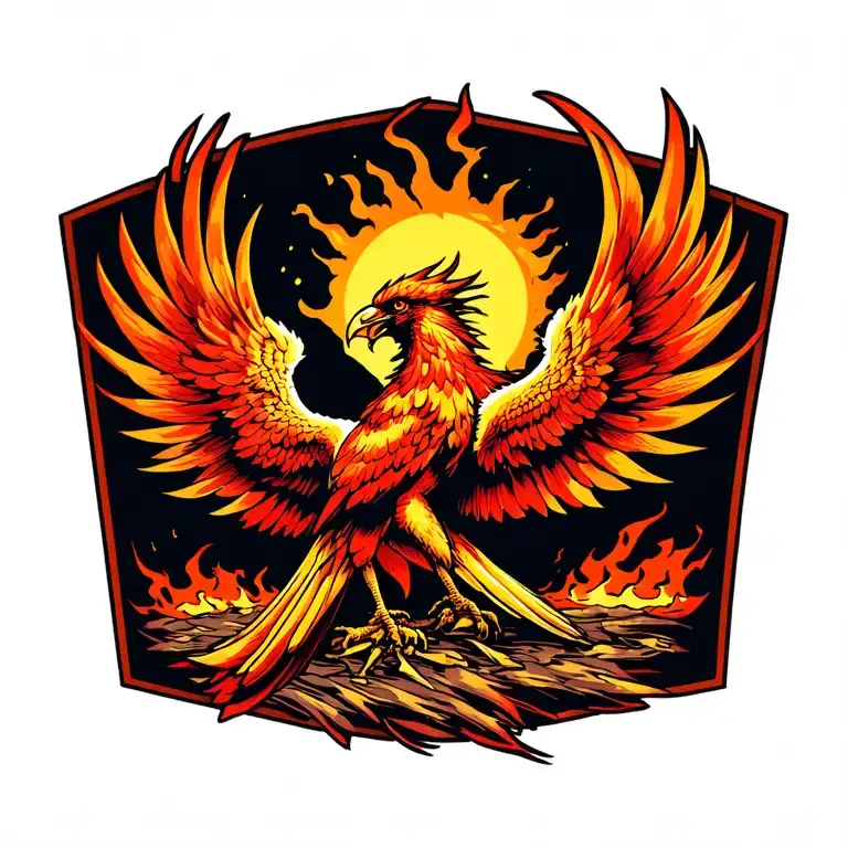 Phoenix Rising From Ashes