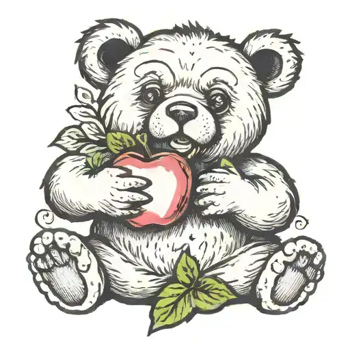 Me 2 You Bear Holding Apple
