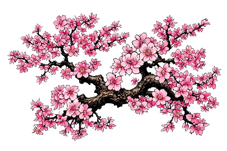 Sakura Tattoo Blossom Tree Growing