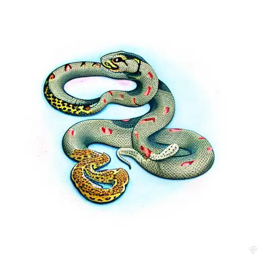 Snake Filled With Leopard Print