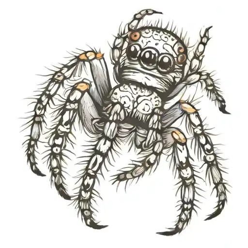 Jumping Spider Outline