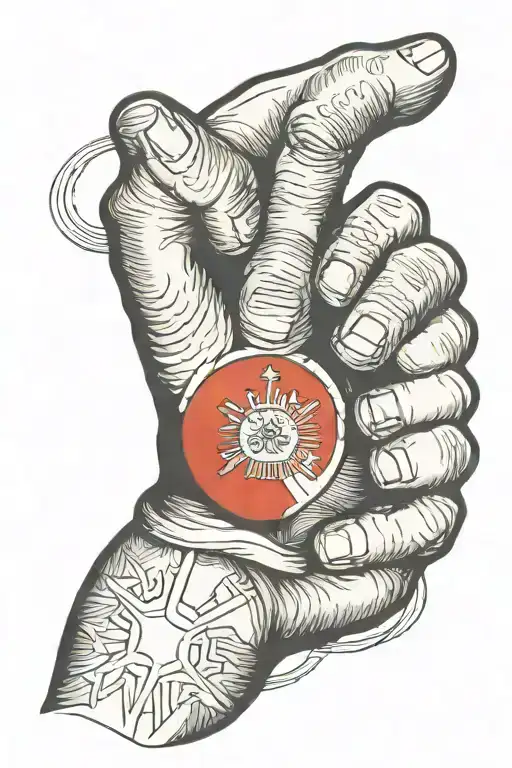 Black Power Fist Blended With Philipino Flag