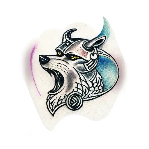 Viking Wolf Tattoo Hand