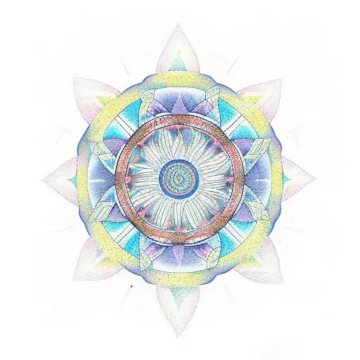 A Spiritual Mandala With Elements Of Nature