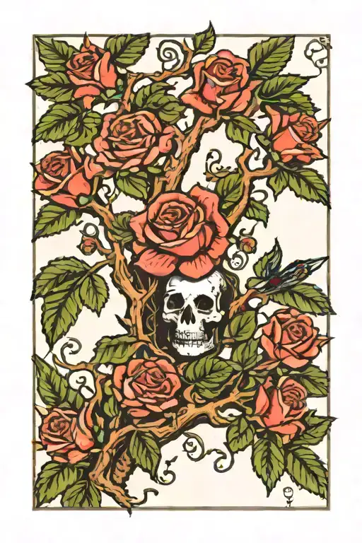 Sardine Rose Grateful Dead Tree With Creeping Vines