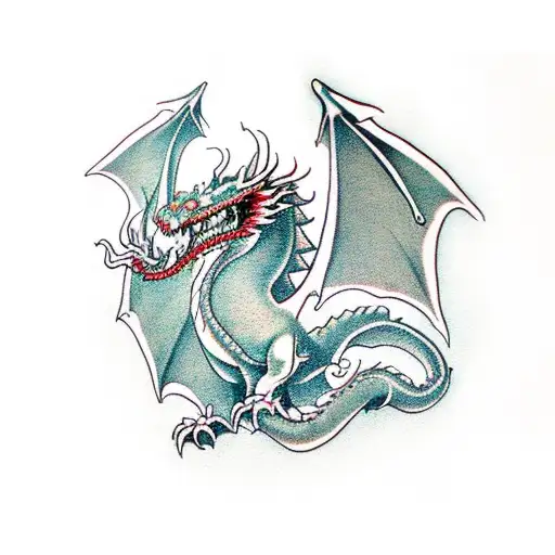 Dragon And The Igdrassil Fith The Brenches Spreading Widely