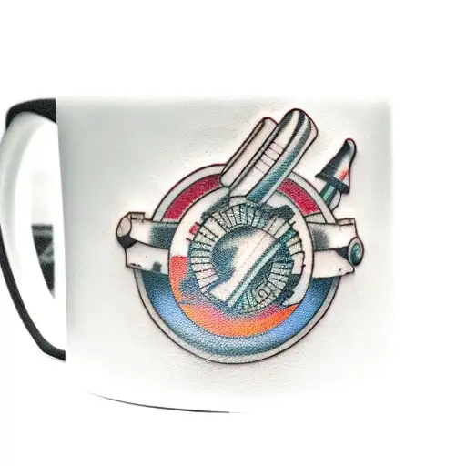 A Coffee Mug Filled With Xbox Controller Buttons