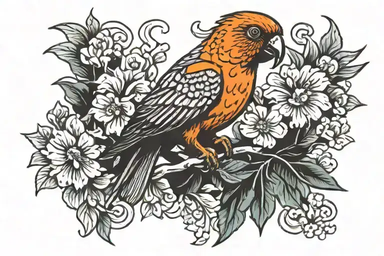 Sun Conure Bust Sculpture