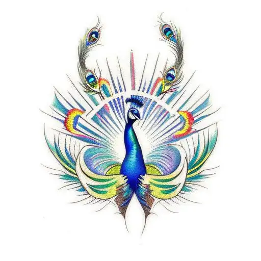 Peacock With African American And Rainbow Pride Colors