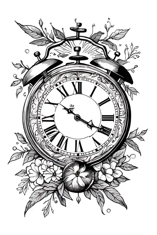 Bousson And Black And White Clock