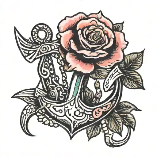 Mermaid Anchor Rose