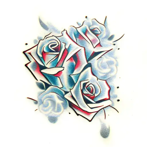 Two Black Roses Burning Red Inside