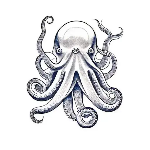 Octopus That Bring A Bottle With Navy Inside