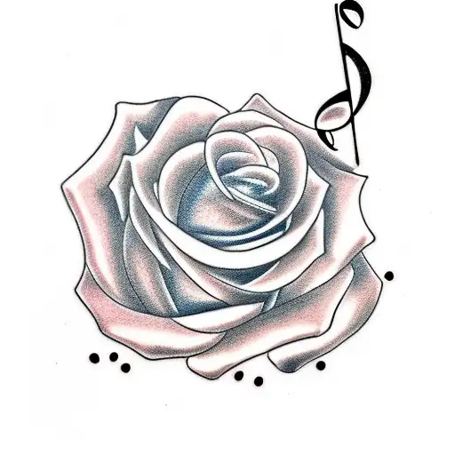 Musical Note And Rose