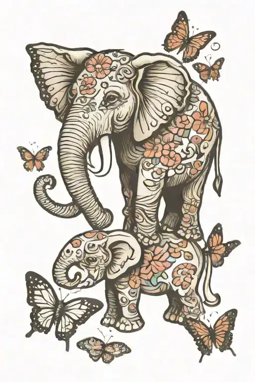 Elephant And Butterfly