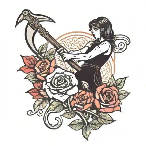 Scythe And A Rose