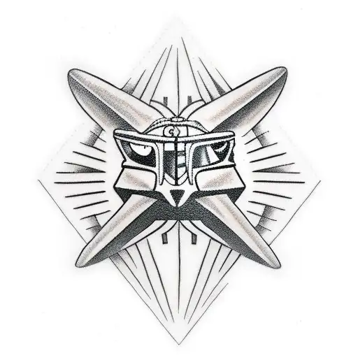 Bobba Fett Rhombus Black And White