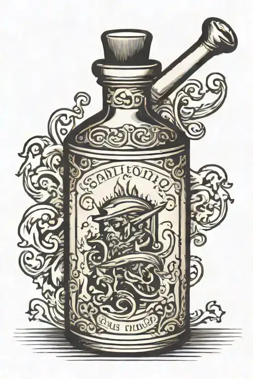 Scroll In Open Pouring Bottle