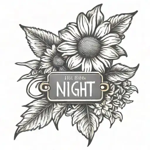 Daisy Flower With A Dog Tag That Has The Words The Night We Met Inscribed On It