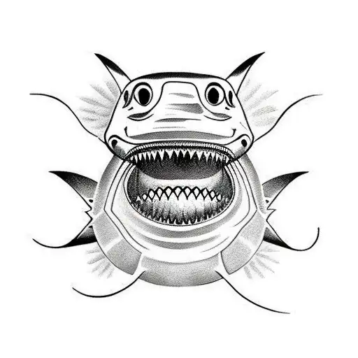 Shark Looks Like Fish Hook Polynesian