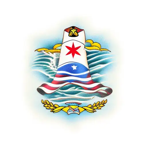 Cuban Flag Merging With A Vibrant Tropical Landscape