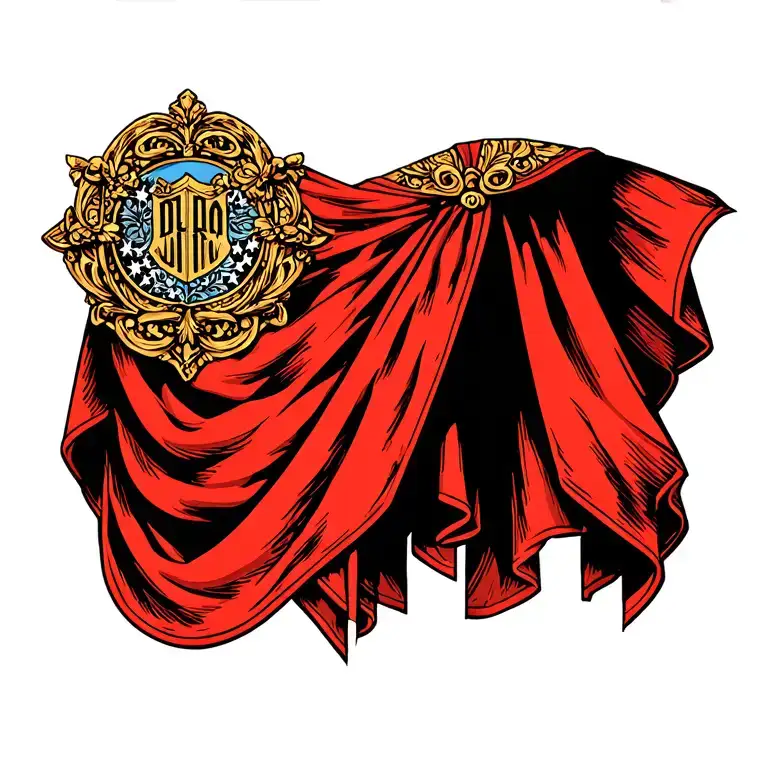 Roman Cloak With Badge Surrounded