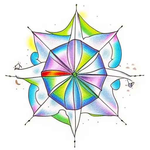 Rainbow Umbrella And Semicolon