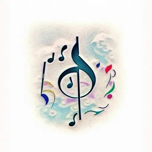 Tattoo On Leg With Details About Music And Dj Life