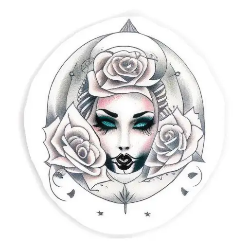 Beautiful Goth Woman Portrait