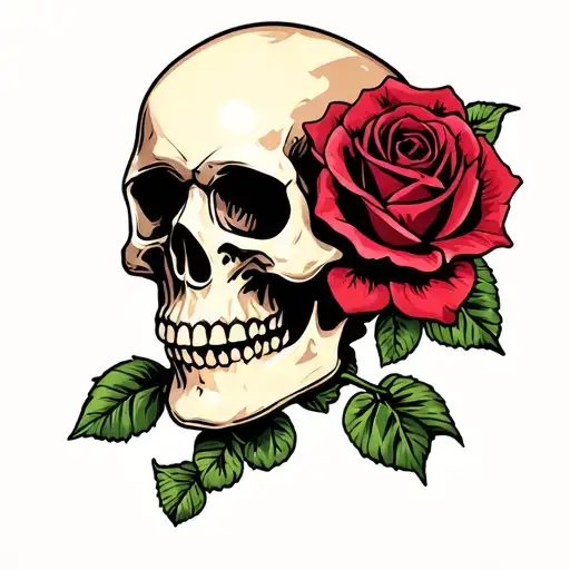 Skull And Rose