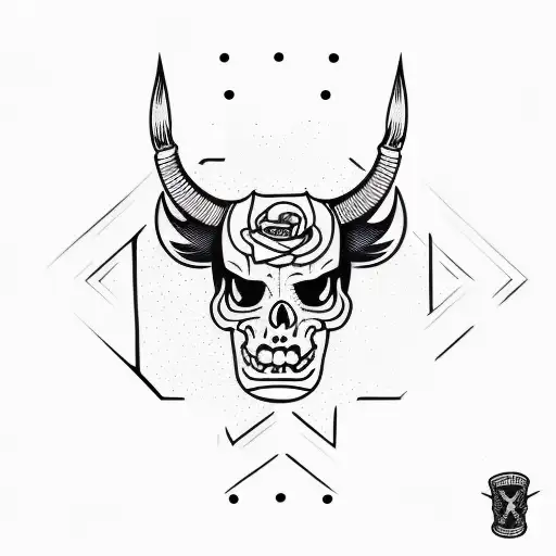 Double Line Around Arm With Square In It