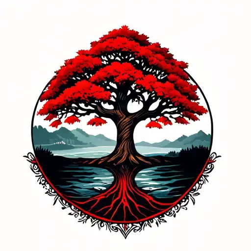 Red And Black Tree Of Life