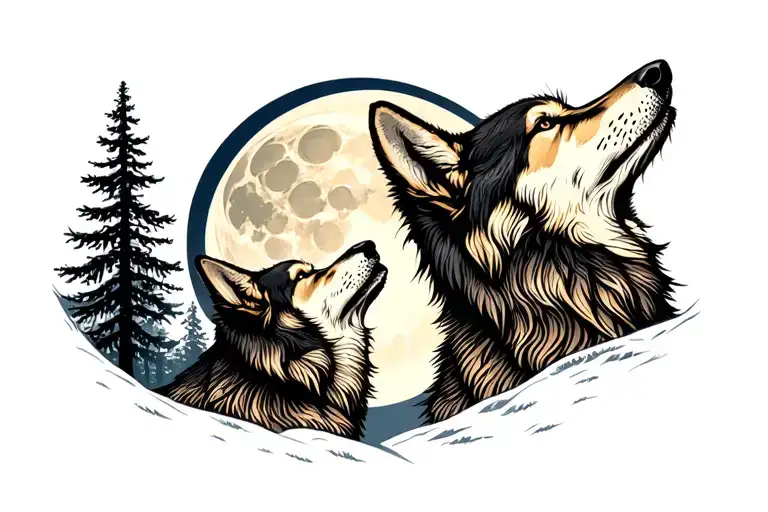 Wolves Howling At The Moon