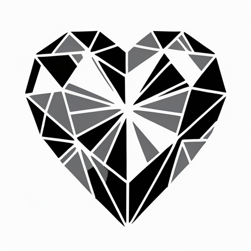 Crystal Heart Tattoo idea