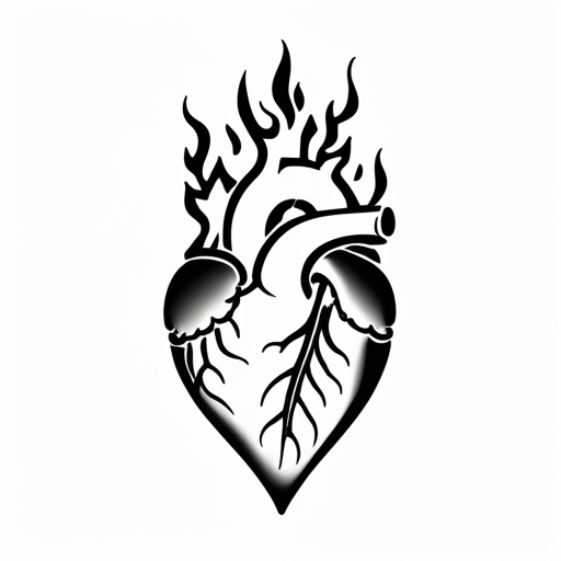 Sacred Heart’s Fire Tattoo idea