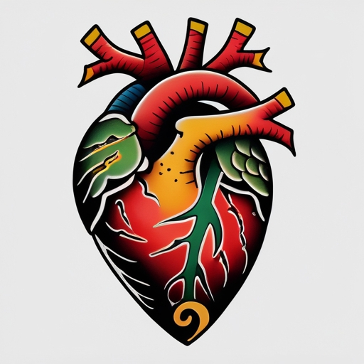 Crimson Heart of the Serpent Tattoo idea