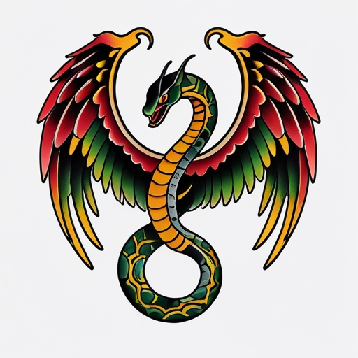 Wings of the Serpent Tattoo idea