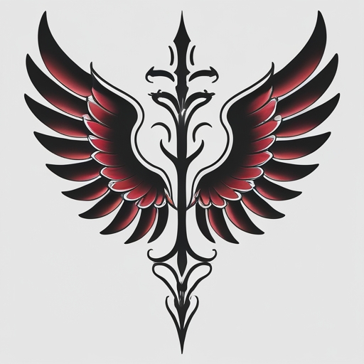 Crimson Wings of the Soul Tattoo idea