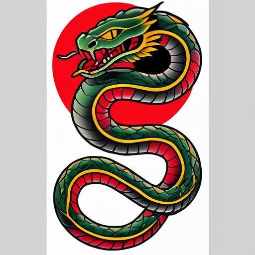 Crimson Path of the Serpent Tattoo idea