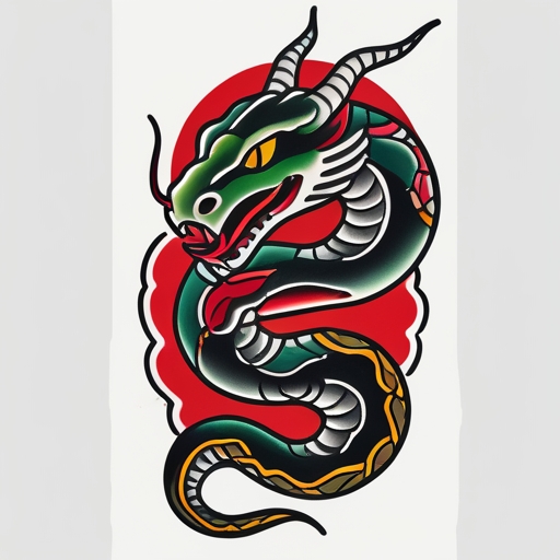 Silver Serpent’s Kiss of Fate Tattoo idea
