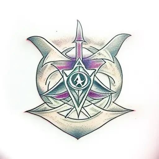 Deathly Hallows Symbol And Bat