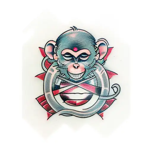 12 Monkey Hourglass Infinity Red