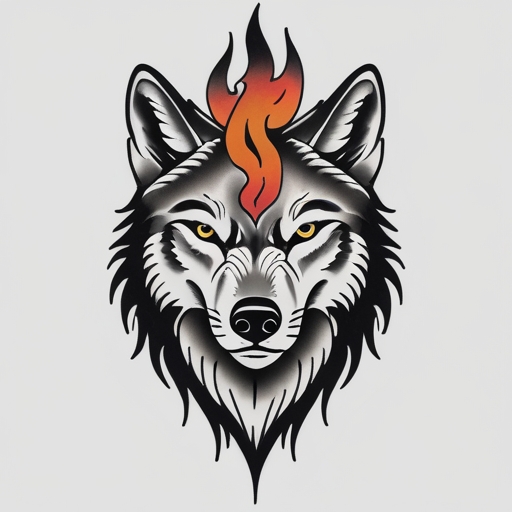 Sacred Fire of the Wolf’s Heart Tattoo idea